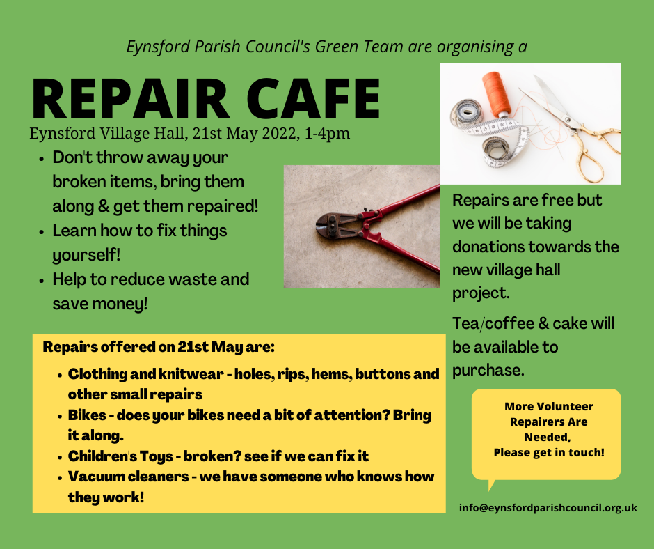 New Repair Cafe for Eynsford